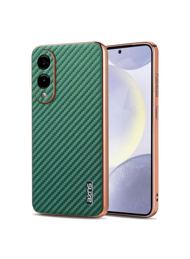 Case For Samsung Galaxy S25 Edge 5G Electroplated Edge Carbon Fiber Texture Phone Case