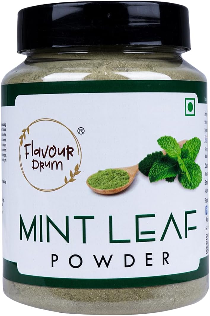 Flavour Drum Mint Leaf Powder - 150g Natural Pudina Powder for Cooking and Baking - Image 1