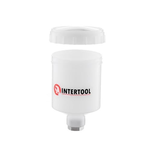 INTERTOOL Paint Gun Cup, HVLP, 125 ml / 125cc, Mini, М14 х 1 mm Thread, Replacement Holder Pot for Most Gravity Feed Small Sprayers, Plastic, Semi-Transparent PT08-1900 - Image 2