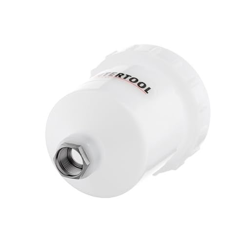 INTERTOOL Paint Gun Cup, HVLP, 125 ml / 125cc, Mini, М14 х 1 mm Thread, Replacement Holder Pot for Most Gravity Feed Small Sprayers, Plastic, Semi-Transparent PT08-1900 - Image 3