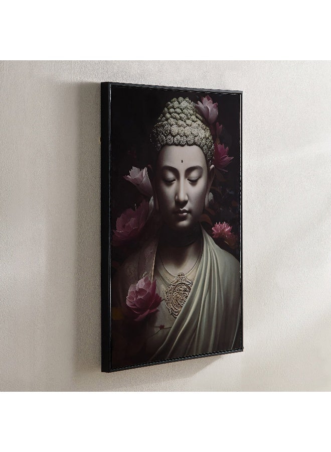 Home Box Fossel Buddha Framed Picture - 50x70x2.5 cm - Image 1
