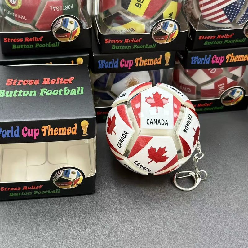 2026 World Cup Football Toy Stress Relief Keychain with LED Light - Image 1