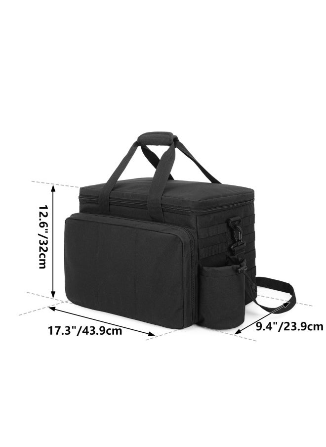Trunab - Trunab Patrol Bag Police Gear Bag Car Front Seat Organizer For Law Enforcement Military Duty Bag With 15.6” Laptop Sleeve Cups Holder Molle Strips Fits Vehicle Passenger Seat - Image 1