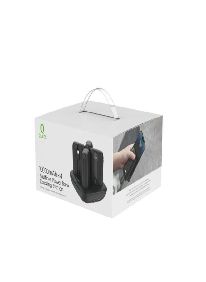 كيفكس محطة شحن متنقلة 4 في 1 بقوة 10000 مللي أمبير منفذين للشحن منفذ USB ومنفذ PD - 4 بطاريات متنقلة بسعة 10000 مللي أمبير ⁠ - Image 2