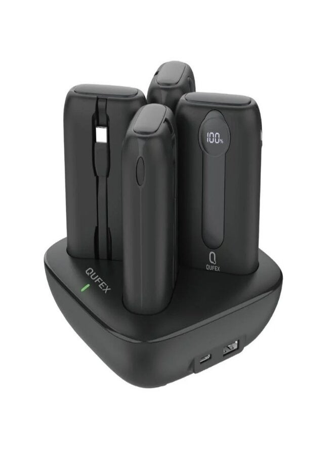 كيفكس محطة شحن متنقلة 4 في 1 بقوة 10000 مللي أمبير منفذين للشحن منفذ USB ومنفذ PD - 4 بطاريات متنقلة بسعة 10000 مللي أمبير ⁠ - Image 3