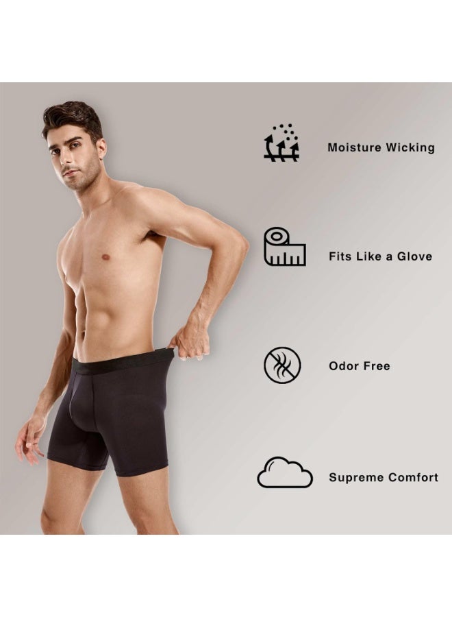Bluejw Mens Boxer Shorts Soft Cotton Men Pack Breathable Underwear Briefs  XXL - Image 5