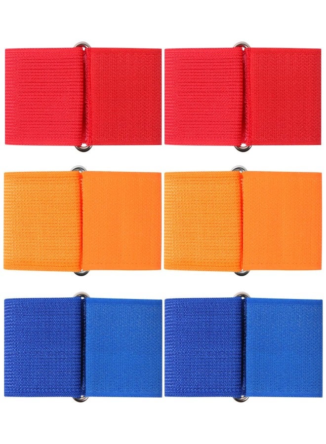 Aunifun 6 Pack 3 Legged Race Bands Three Legged Race Games Elastic Tie Rope Durable Firm Bands for Outdoor Activities Teamwork Training - Image 1