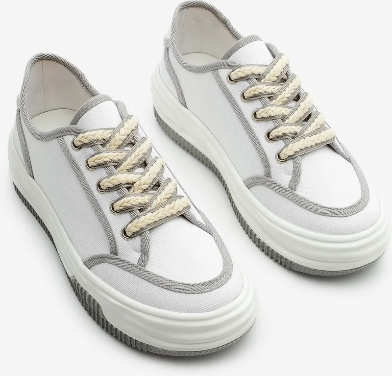 مارجين Women's Sneaker Lace-Up Linen Sneakers Dofkin