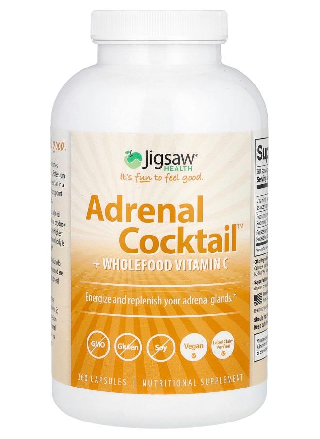 Jigsaw Health - Adrenal Cocktail + Wholefood Vitamin C 360 Capsules - Image 1