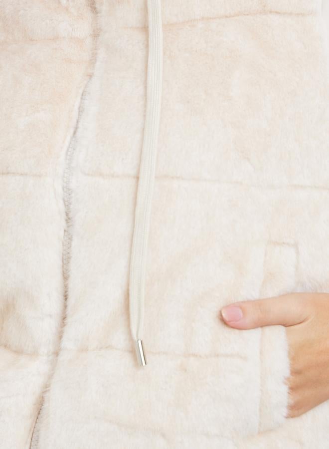 ستايلي جاكيت مبطن بفرو صناعي بقصة عادية - Image 5