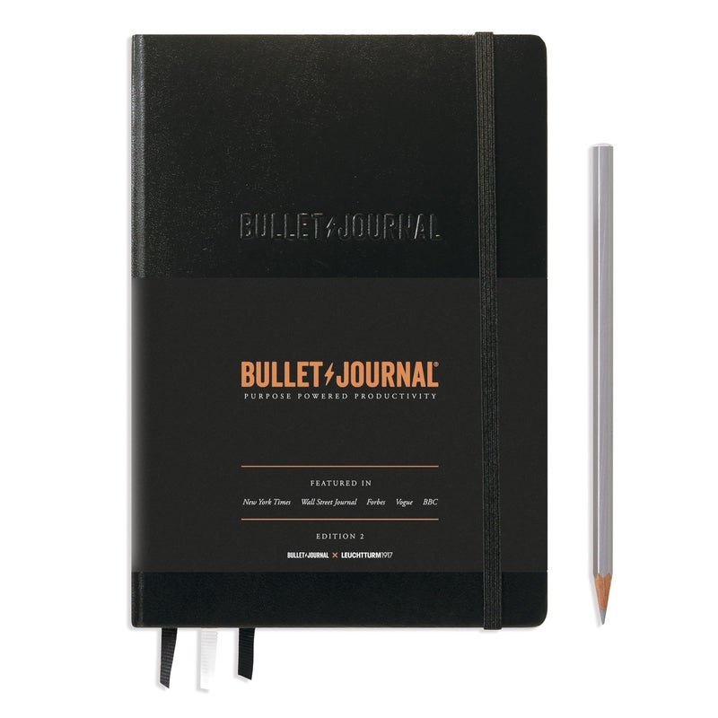 LEUCHTTURM1917 The Official Bullet Journal Edition 2 - Notebook Built for BuJo, Medium A5 204 Pages of 120gsm Paper, With Bujo Pocket Guide (Black) - Image 4