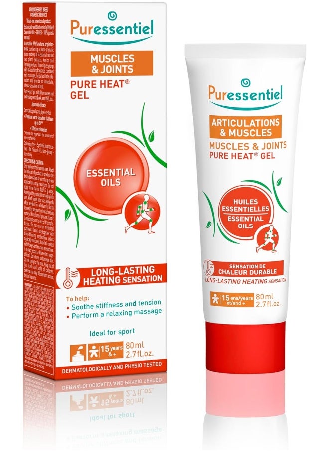 Puressentiel Muscles And Joints Pure Heat Gel Enriched With Essential Oils 15 Years And Above 80Ml  - Image 3