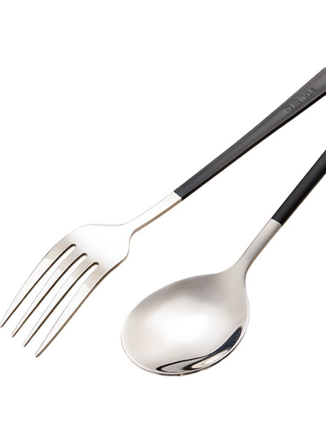 JD.com Jingzao 304 Stainless Steel Spoon And Fork Set, Alloy Chopsticks Travel Kit, Portable Cutlery Set For Students - Image 1
