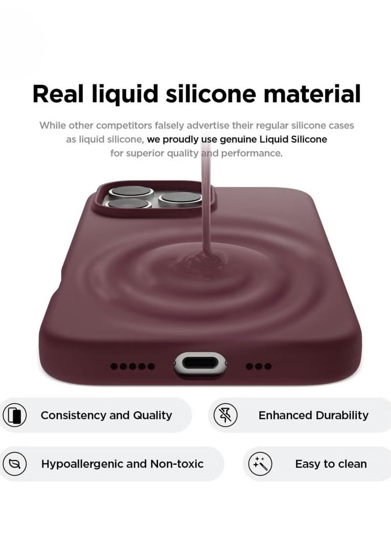 ELTRAZONE iPhone 16 Pro Case Cover – Burgundy, Full Body Protection, Shockproof, Slim Design with Anti-Scratch Soft Microfiber Lining - Image 5