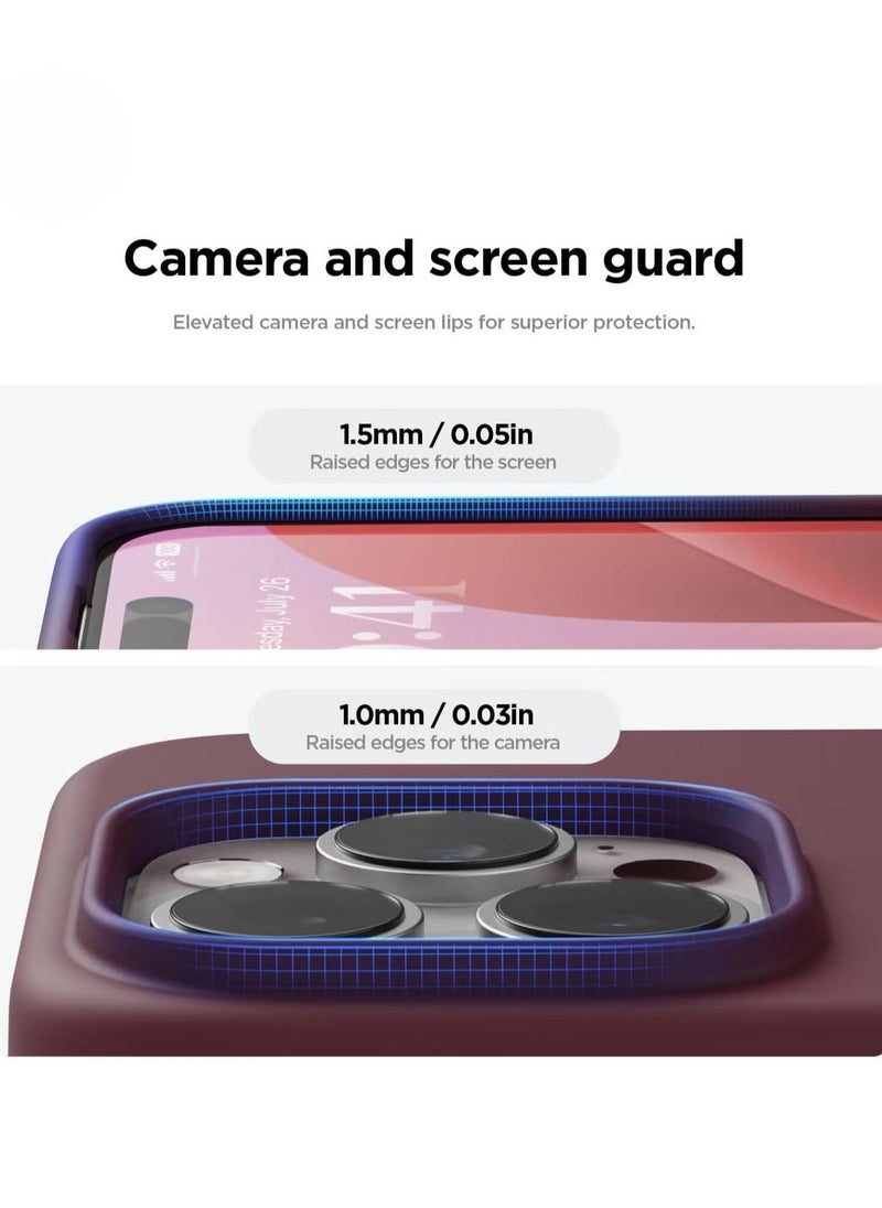 ELTRAZONE iPhone 16 Pro Case Cover – Burgundy, Full Body Protection, Shockproof, Slim Design with Anti-Scratch Soft Microfiber Lining - Image 3
