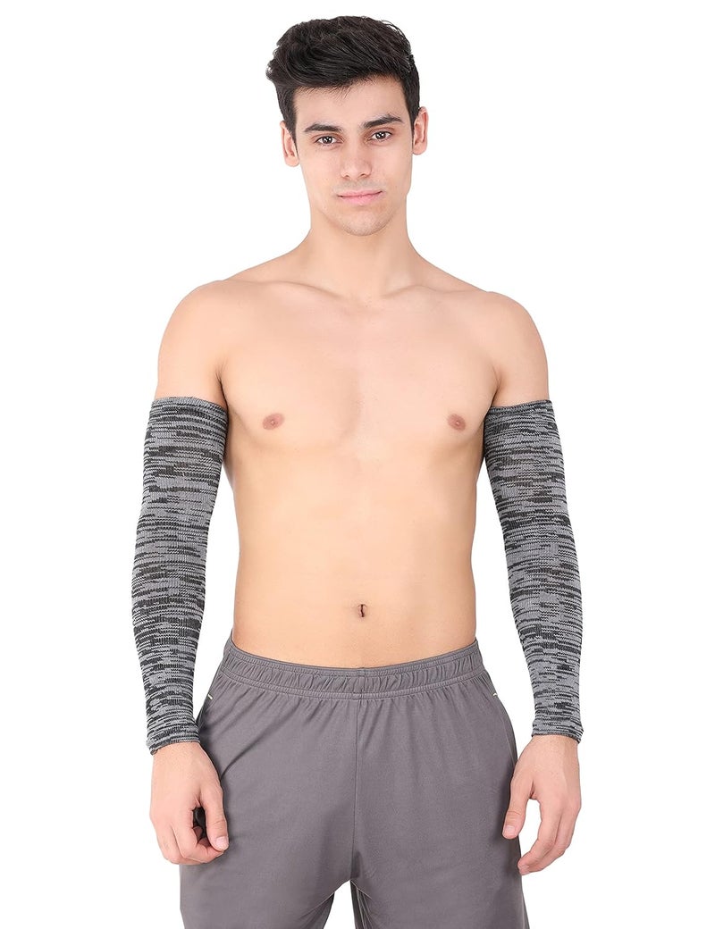 WMX Men and women Sun protection cotton arm sleeve Unisex summer, Winter arm protective Sports cricket, Football rider, Gym sleeves elbow Full cover - Image 2