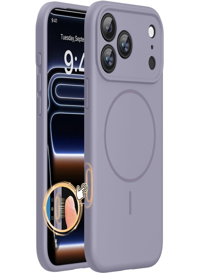 ميراكيس جراب Miracase المغناطيسي لهاتف iPhone 17 Pro Max، متوافق مع MagSafe، غطاء تحكم مدمج بالكاميرا من السيليكون، جراب سميك 3.0 مم مقاوم للصدمات والسقوط لهاتف 17 Pro Max، لون رمادي لافندر - Image 1