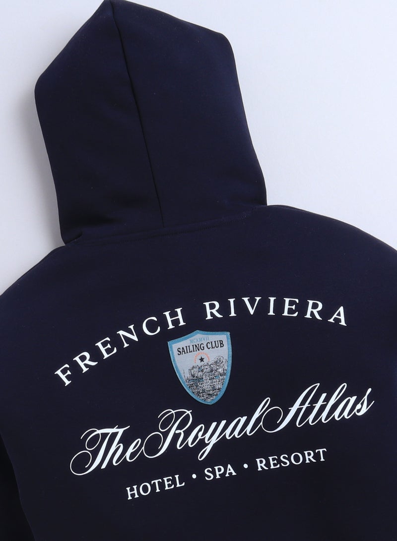 فكتور اند جين سويت شيرت بغطاء رأس للأولاد باللون الكحلي - Image 5