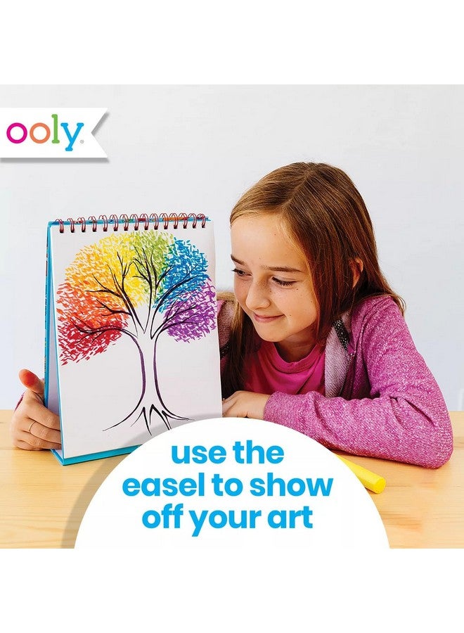 أولي دفتر رسم OOLY Sketch and Show Standing يحتوي على 45 صفحة كبيرة مقاس 10.5 × 8، مثقوب لسهولة الإزالة، 120 جرام لكل متر مربع/ 32 رطل، مثالي للعلامات والأقلام الملونة والمزيد [Sugar Joy] - Image 4