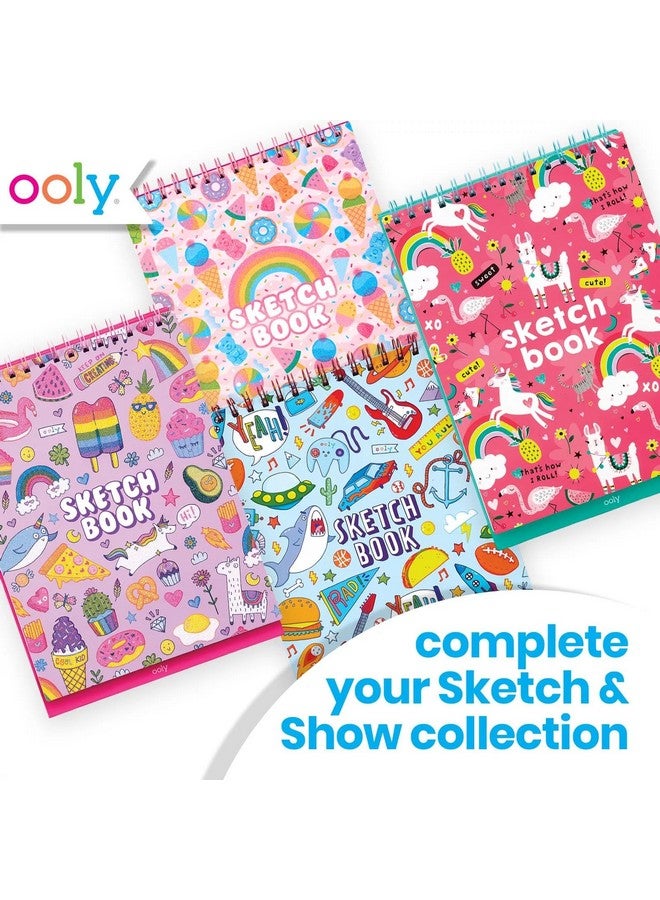 أولي دفتر رسم OOLY Sketch and Show Standing يحتوي على 45 صفحة كبيرة مقاس 10.5 × 8، مثقوب لسهولة الإزالة، 120 جرام لكل متر مربع/ 32 رطل، مثالي للعلامات والأقلام الملونة والمزيد [Sugar Joy] - Image 5