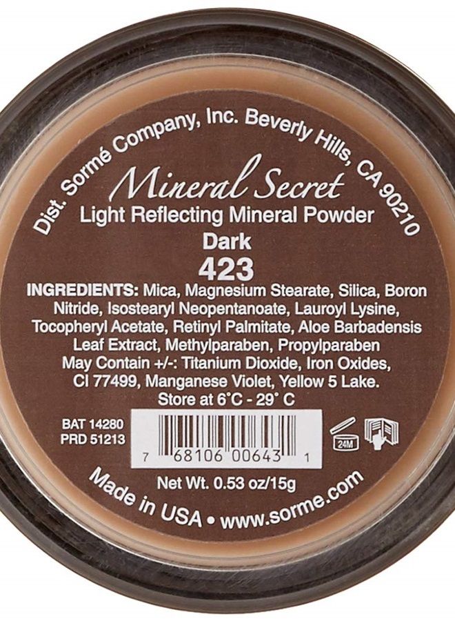 SORMÉ Sorme' Treatment Cosmetics Mineral Secret Light Reflecting Powder, Dark - Image 3