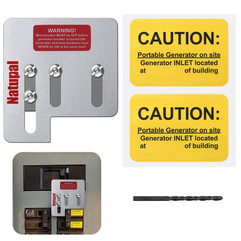 Natupal Generator Interlock Kit Compatible With Square D Qo Hom 150 Or 200 Amp Panels. 1 3/8 Inch Spacing Between Main And Branch Breaker  Update Versioner  Professional And Interlock Kit  New Version - Image 1