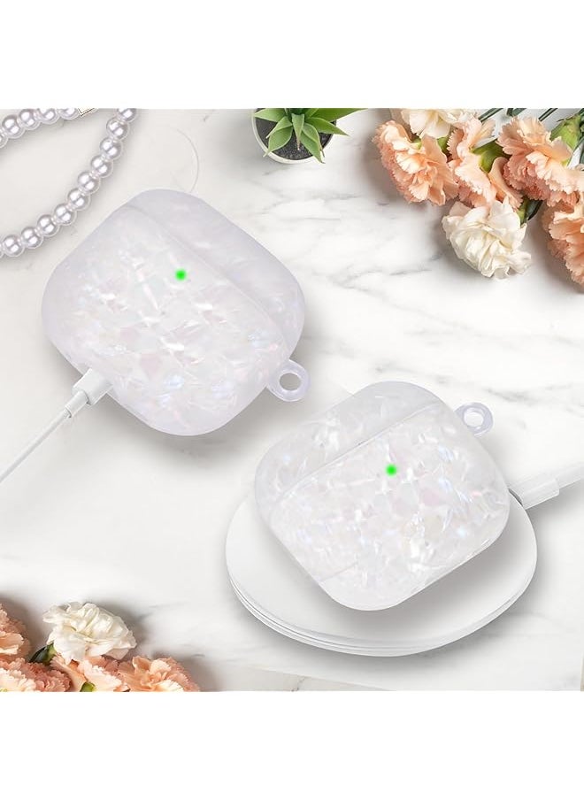 erorex - Airpods 4 Case With Pearl Wrist Chain Bling Marble Hard Tpu Cover Compatible With Magsafe And Usb C Drop Protection Case For Airpods 4Th Generation 2024 - Image 1