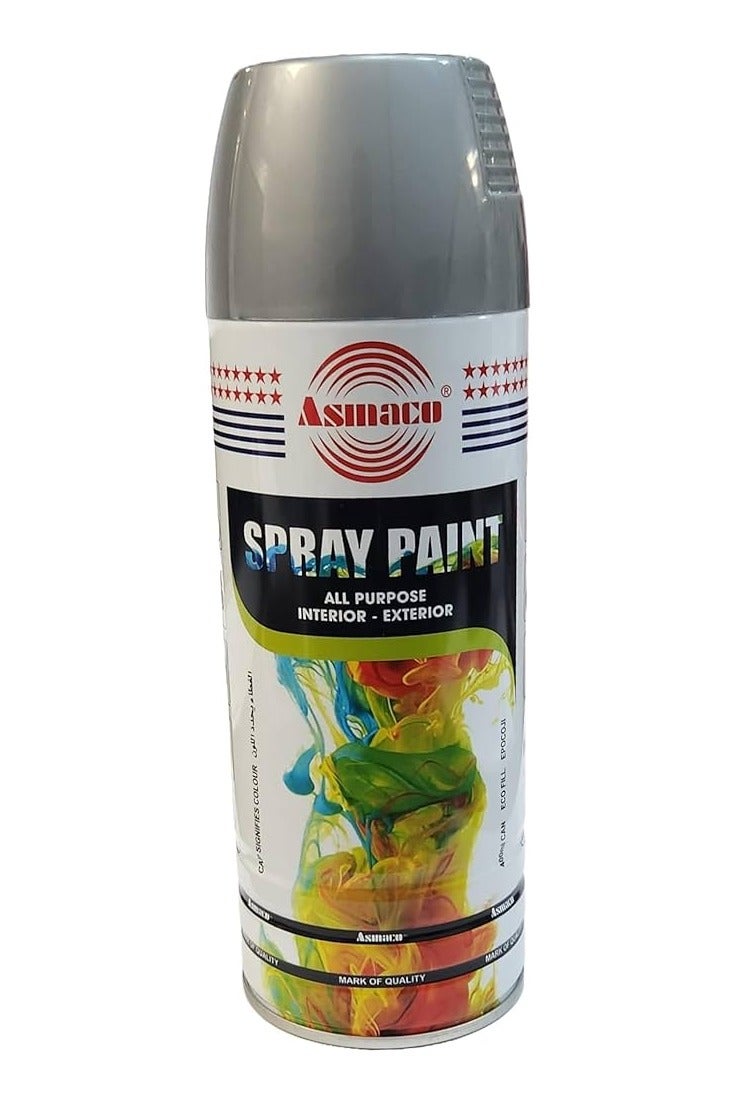 Asmaco Spray Paint Quick Drying Smooth High Gloss Interior Exterior Wood Plastic Metal Automotive Non fading 400ML (Light Yellow Gray RAL 7035) 