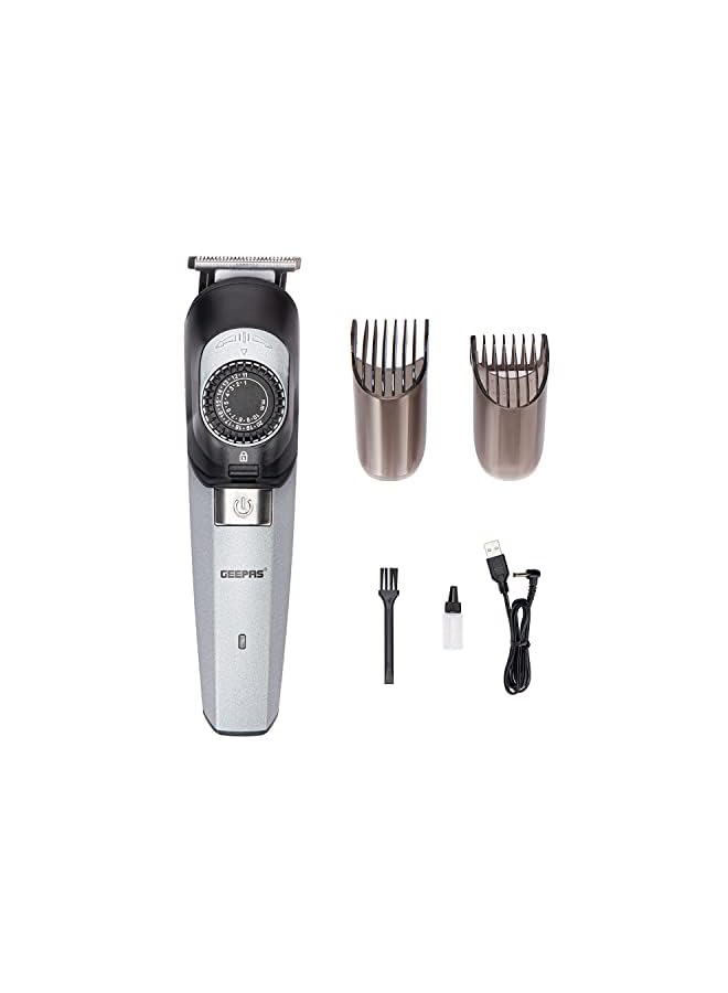 GEEPAS Rechargeable Hair Trimmer Ion Battery Gtr56042 Stainless Steel Blade Hair Clipper And Beard Trimmer With Sharp Blades 2 Years Warranty - Image 2