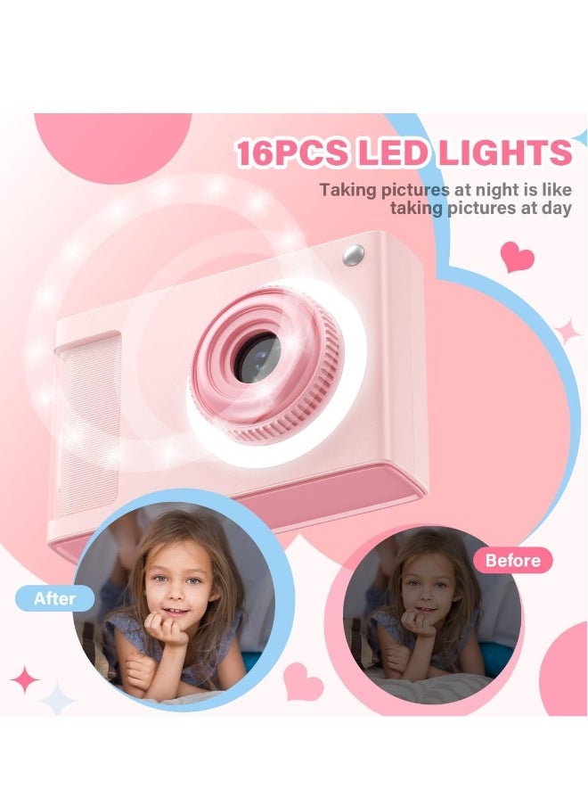 Generic Kids Digital Camera with 32GB Card, 1080P Video, 4X Zoom, Anti-Shake, 2.4-Inch Screen, 32MP Compact Mini Point-and-Shoot, Perfect Gift for Teen Girls, Boys, and Adults - Pink.  - Image 4