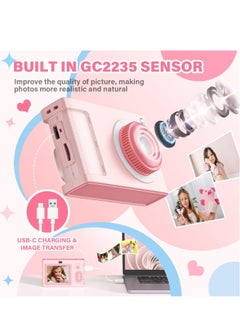 Generic Kids Digital Camera with 32GB Card, 1080P Video, 4X Zoom, Anti-Shake, 2.4-Inch Screen, 32MP Compact Mini Point-and-Shoot, Perfect Gift for Teen Girls, Boys, and Adults - Pink.  - Image 3