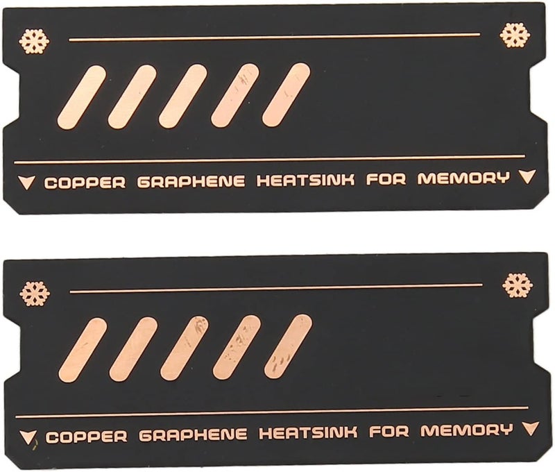 klarako 2pcs DDR5/DDR4 Cooling Heatsink Graphene Fast Conduction Stable Copper Heat Sink for DDR4 DDR5 Laptop Memory - Image 1
