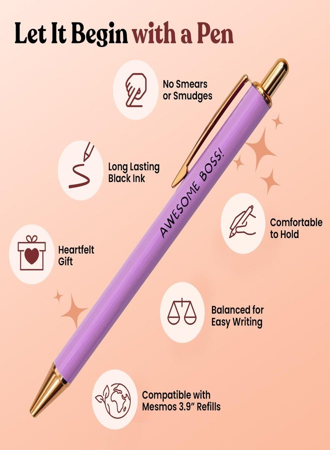 MESMOS 3pk Fancy Ballpoint Pens for Women, Best Boss Lady Gifts for Women, Boss Appreciation Birthday National Day Thank You Gifts - Image 2