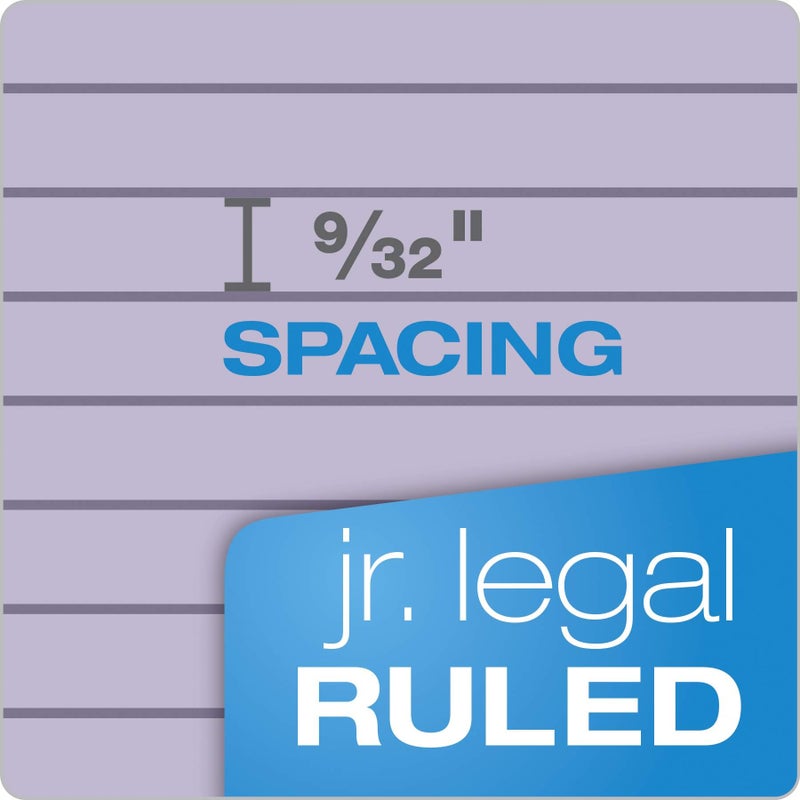 TOPS Prism+ Writing Pads, 5x 8, Perforated, Jr. Legal Ruled, Narrow 1/4 Spacing, Orchid, 50 Sheets, 12 Pack (63040) - Image 5