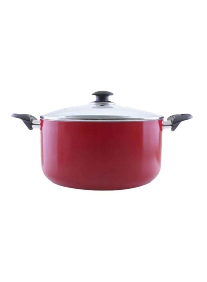Royalford Casserole Dish With Glass Lid Red - Image 1
