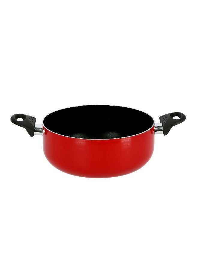 Royalford RF6440 Non-Stick Cooking pot  with Glass Lid 24 cm- Durable Coating, High-Quality Construction with Comfortable Resistant Handle | Non-Stick Dish for Gas, Induction & Ceramic Hobs Red - Image 3