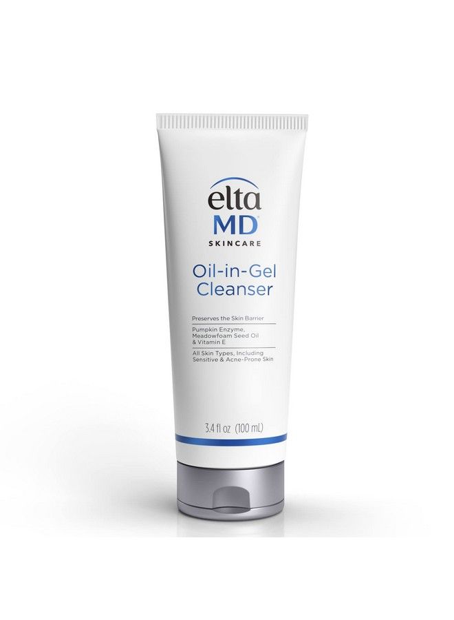 EltaMD Oilingel Face Cleanser Gentle Daily Facial Cleanser Removes Hard To Remove Sunscreen And Makeup Safe For Acne Prone And Sensitive Skin Types Dermatologist Tested 3.4 Oz Tube - Image 2