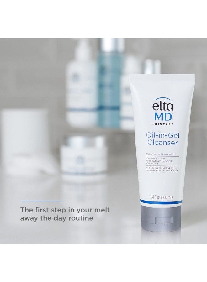 EltaMD Oilingel Face Cleanser Gentle Daily Facial Cleanser Removes Hard To Remove Sunscreen And Makeup Safe For Acne Prone And Sensitive Skin Types Dermatologist Tested 3.4 Oz Tube - Image 5