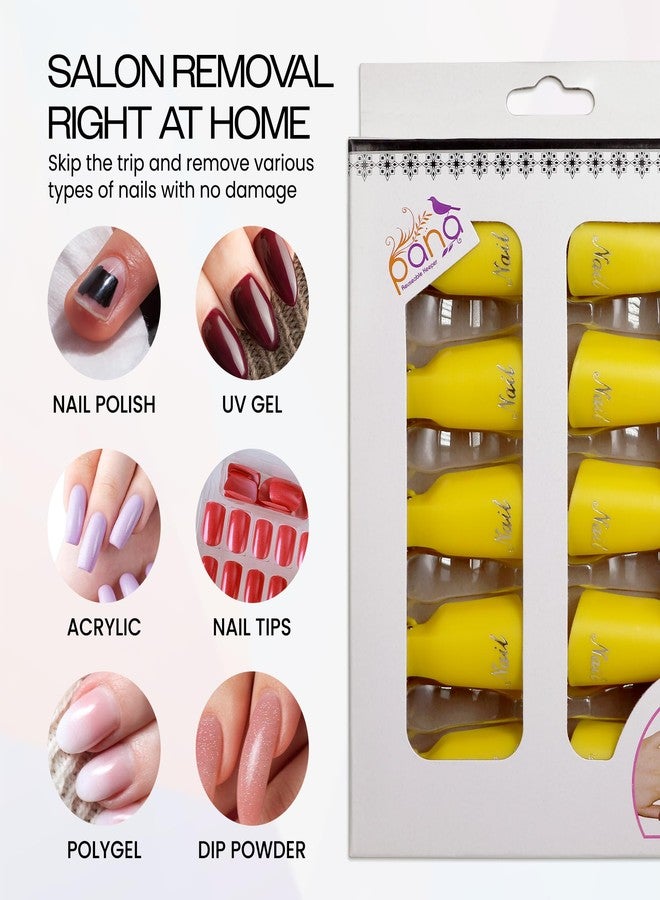 Pana 10 Pcs YELLOW Color Reusable Acrylic Nail Soak Treatment UV Gel Polish Remover Clip Cap Manicure Tool - Image 4