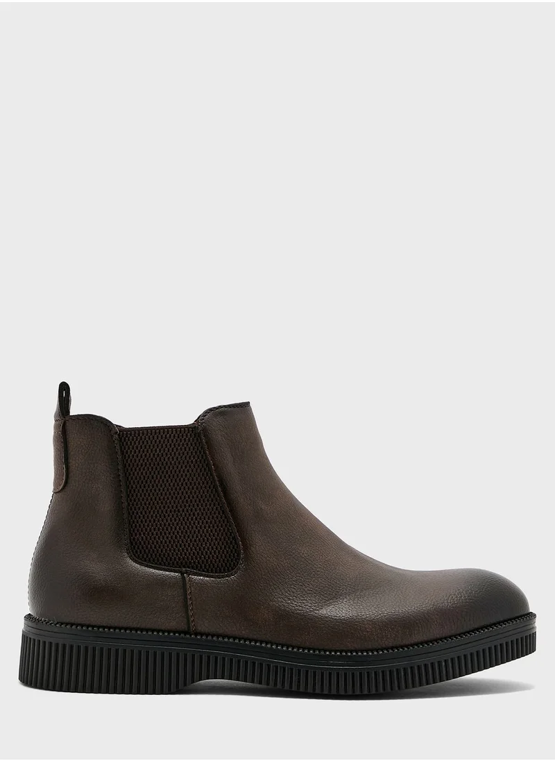 Robert Wood Platform Chelsea Boots