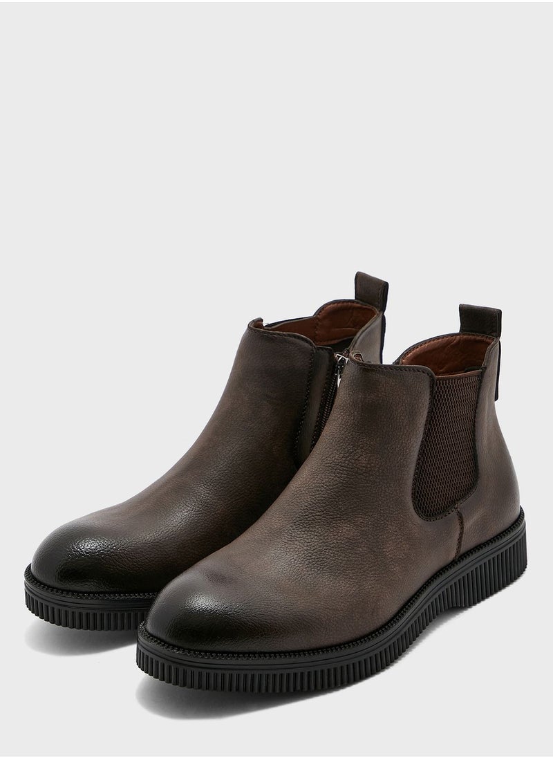 Robert Wood Platform Chelsea Boots  - Image 4