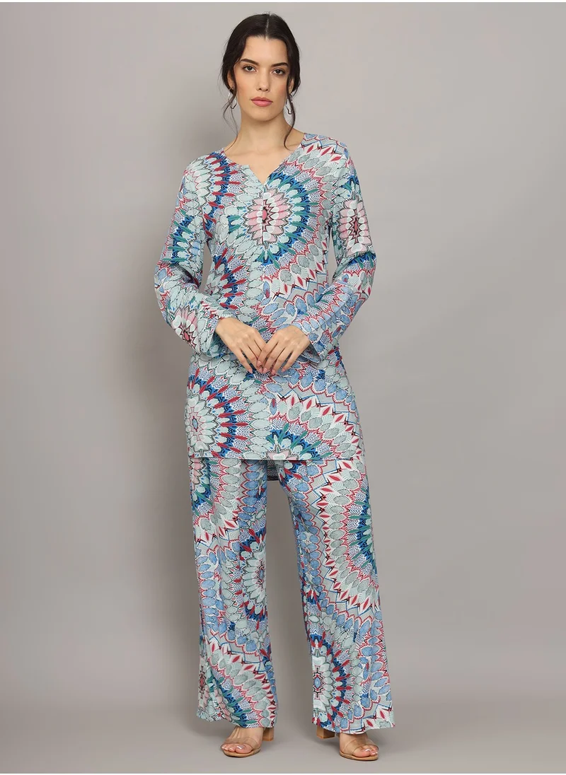 Alaya Printed Rayon Co-Ord Set for Women-AL4000