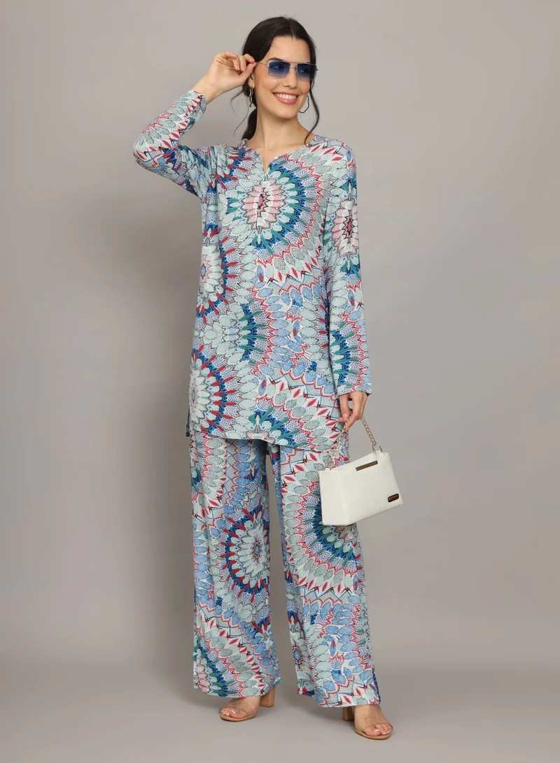 Alaya Printed Rayon Co-Ord Set for Women-AL4000