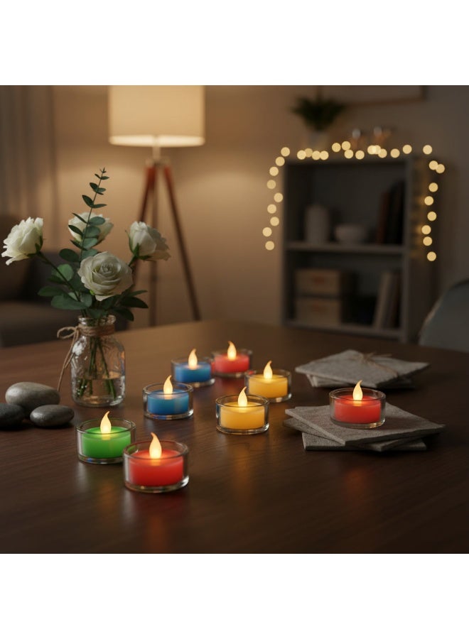 OMG 6PCS Flameless LED Tea Light Candles Warm White Flickering Battery Operated (CR2032 Included) Smokeless Safe Decorative Lights for Home Wedding Party - Image 3