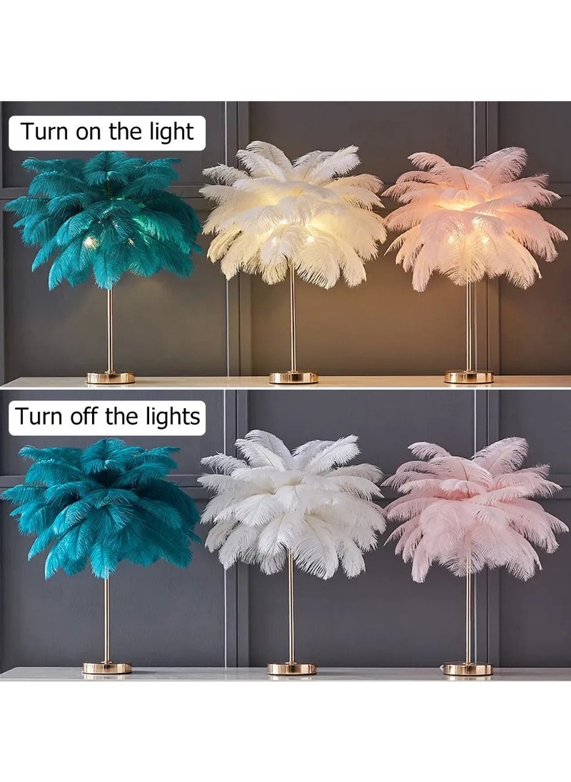Coconut Tree Shaped Night Light Decorative Feather Head Living Room Accent Table Lamp