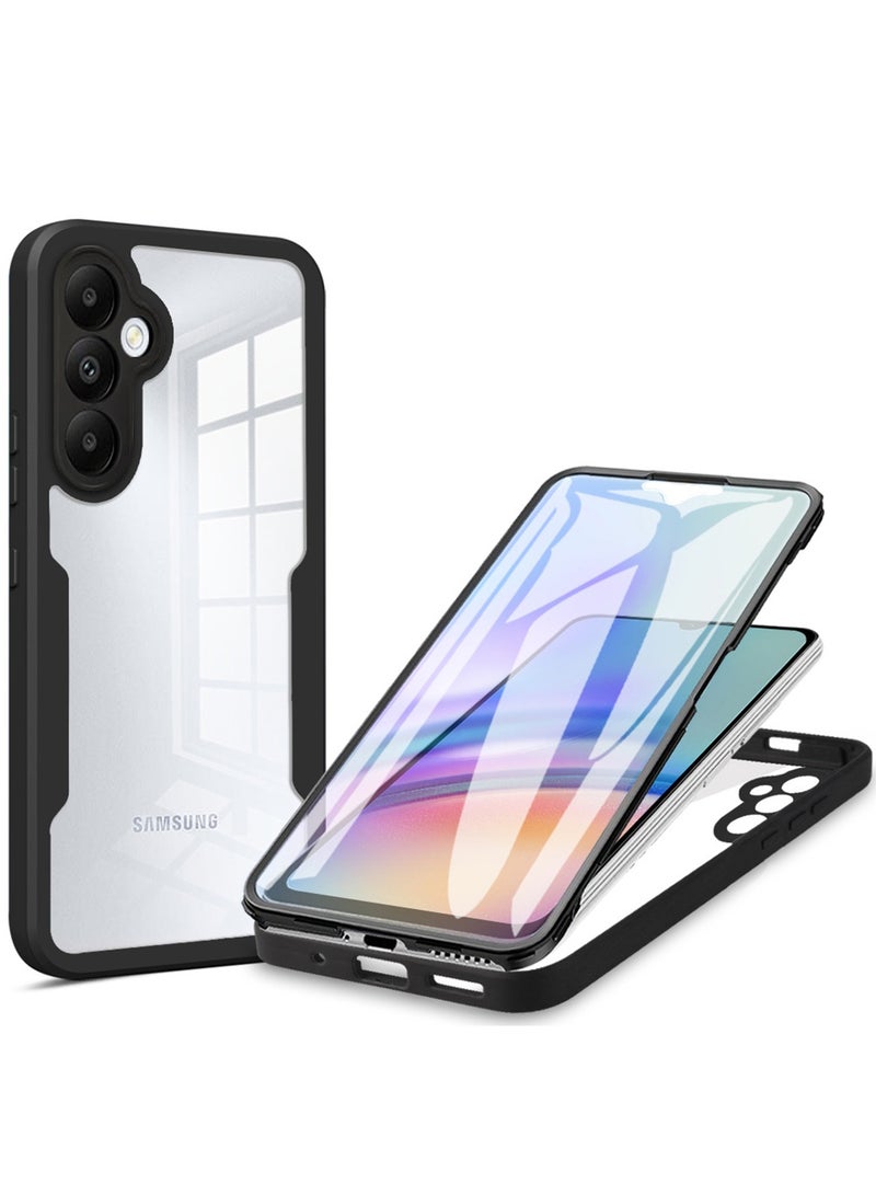 SanHu for Samsung Galaxy S24 FE 5G Case, Ultra Thin Lightweight, Double-Sidedall-Inclusive Protection, Acrylic Clear Back Cover Samsung Galaxy S24 FE 5G, Black - Image 1