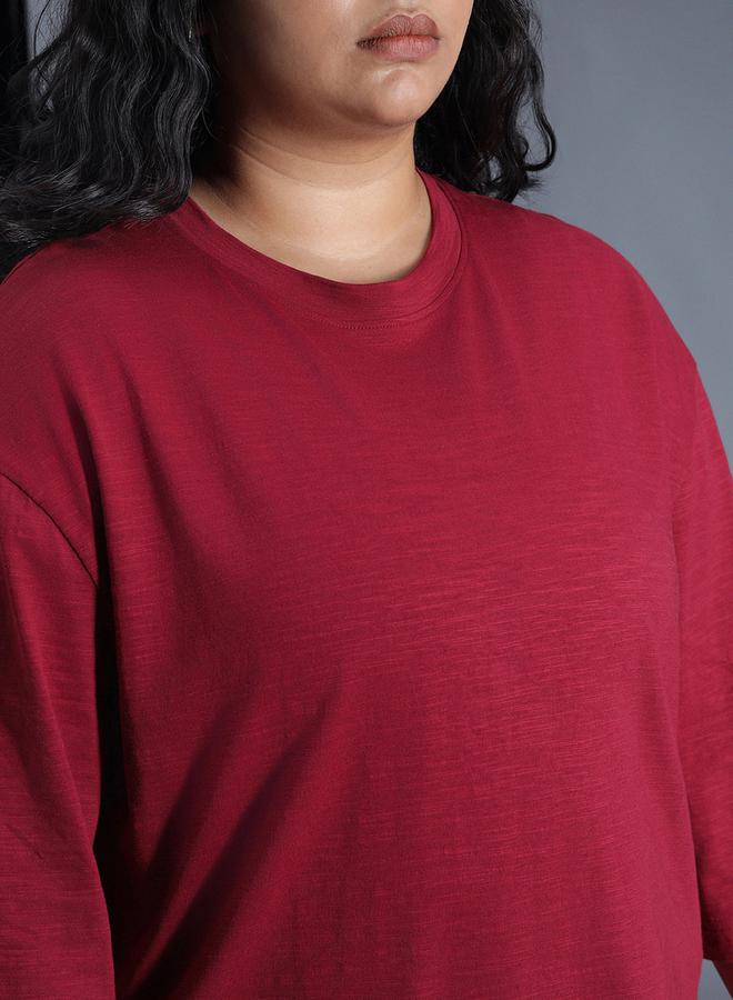 HIGH STAR Plus Size Solid Cotton Boxy Fit T-Shirt by Styli - Image 4