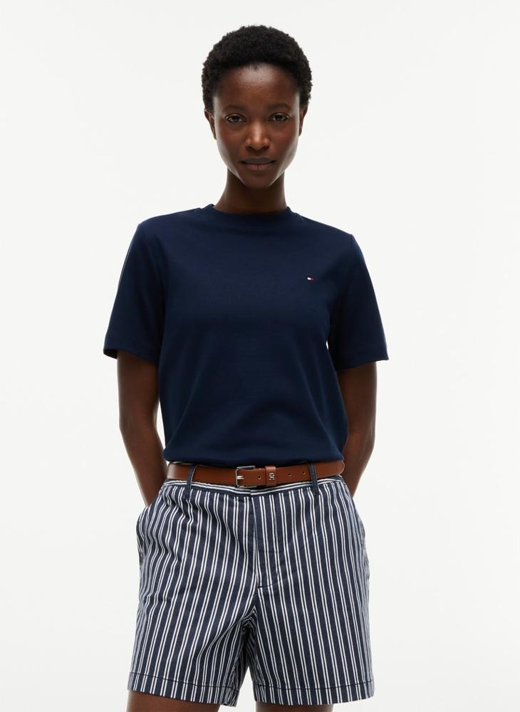 TOMMY HILFIGER Boxy Interlock Knit T-Shirt - Image 1