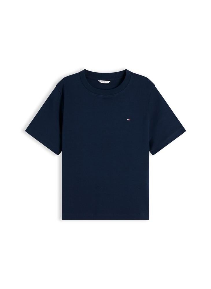 TOMMY HILFIGER Boxy Interlock Knit T-Shirt - Image 5