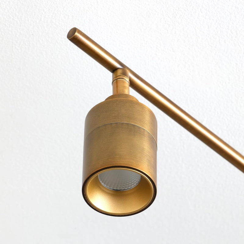VidaLite Shura Brushed Brass 5-Light Track Light with Adjustable Heads, Integrated LED Bulbs, 4 ft. Track Lighting Kit Ceiling Light, 3000k, 2450 Lumens - Image 3